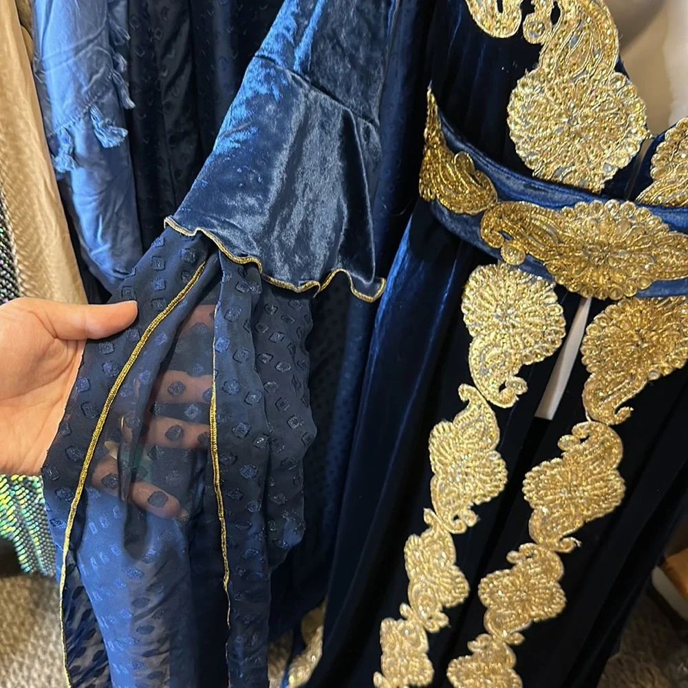 3pc Set Fully Handmade by Me🥰🫠 Velvet Hena or Elegant Turkish Dress - Picture 8 of 17